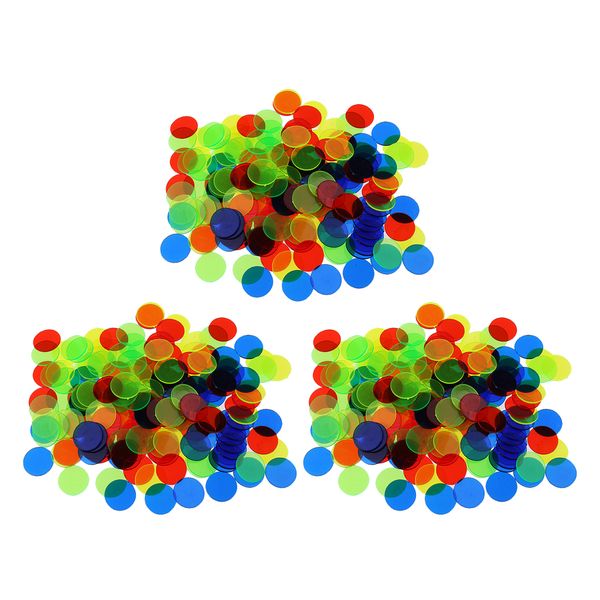 

300x professional bingo game chips counting bingo chips plastic multicolor
