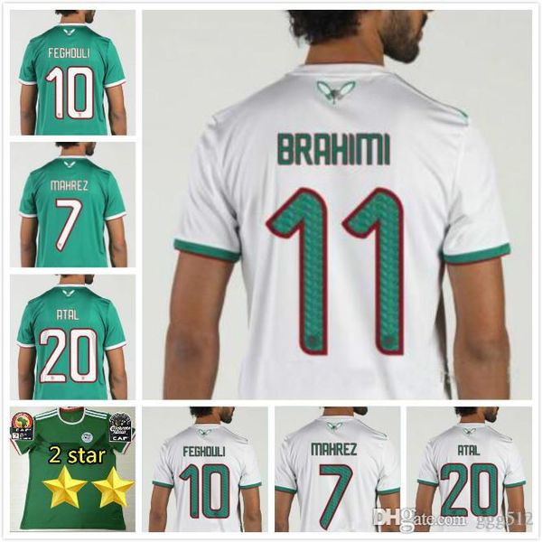 

10 pc end dhl 2019 2020 algerian occer jer ey 19 20 algeria national football occer hirt uniform mahrez feghouli football hirt, Black;yellow