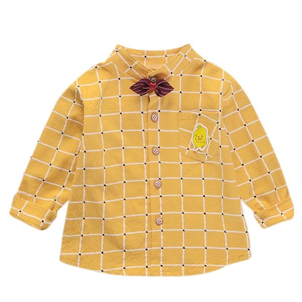 

casual turn-down collar blouses autumn long sleeve boy's shirts children kids clothes cartoon baby boy plaid shirt, White;black