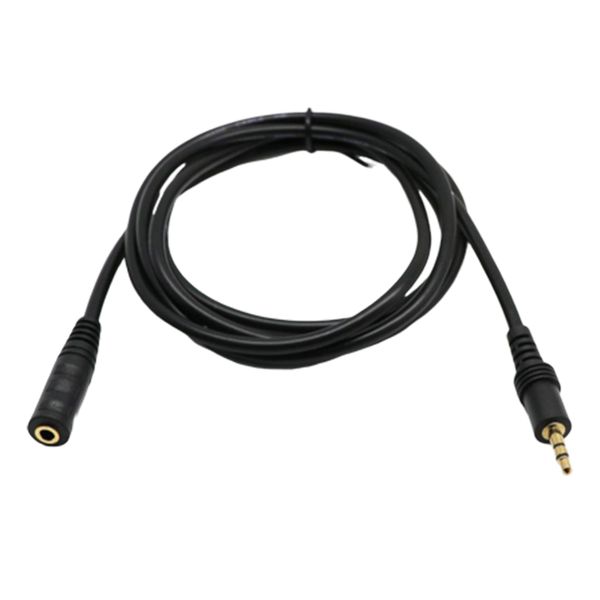 

pvc 3.5mm male to female headphone cable cable adapter connector black