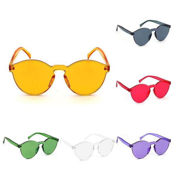 

cat eye retro vintage transparent sunglasses no frame sunglasses fashion lovely candy color goggles eyewear