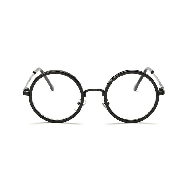 

women round reading glasses metal frame glasses plain mirror male female reading glass, Silver