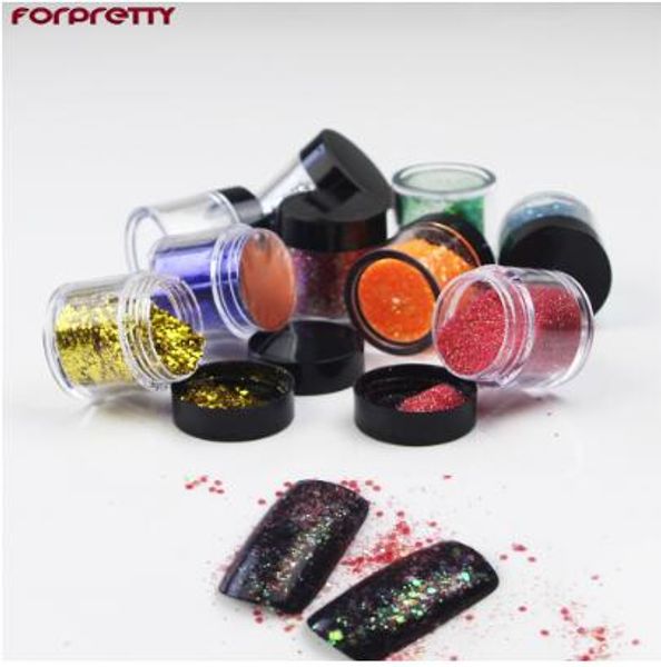 

nails glitter nail art acrylic powder unha gliter ongle paznokcie pigment glitters poudre brillantim dust sparkles materiel nagels laser, Silver;gold