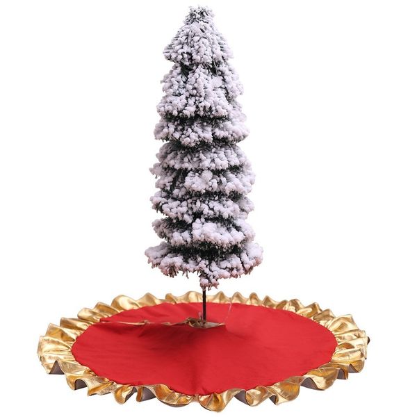 

2020 new year 90cm gold christmas tree skirt christmas decorations xmas tree skirt gift candy children room decoration