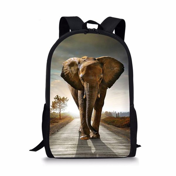 

2019 fashion children school bags for girls boy 3d animal elephant pattern design student school backpack kids bag mochila escol