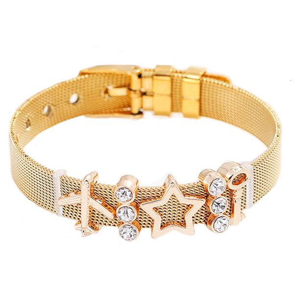 

keeper bracelet diy exquisite stars and aircraft accessories bracelet, Golden;silver