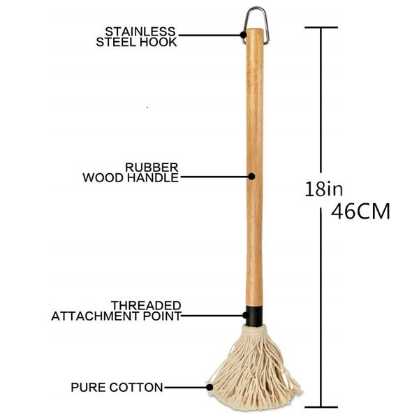 

bbq grill basting mop professional barbecue brush 18inch 46cm