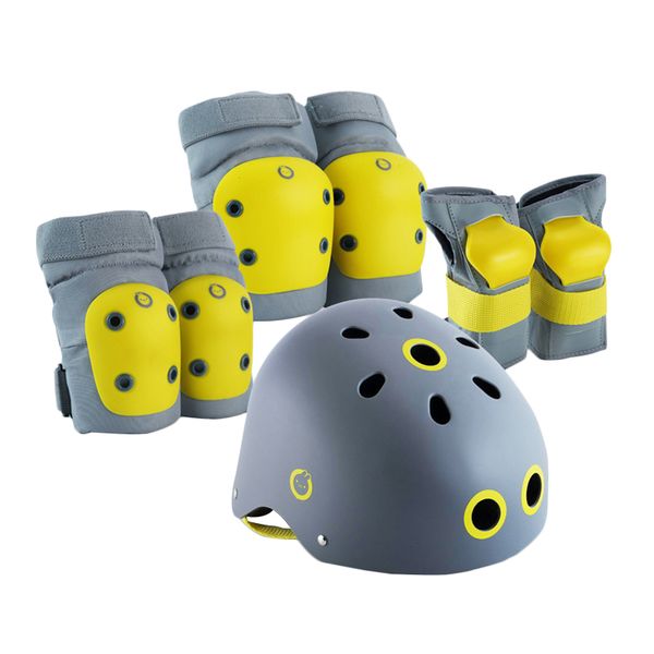 

adjustable kids cycling helmet bike sport kneepad elbow knee wrist safety gear
