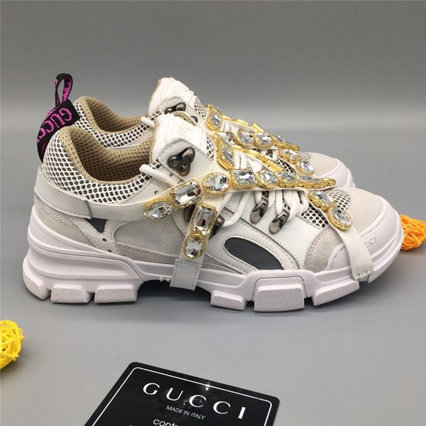 

Fla htrek neaker with removable cry tal men de igner neaker luxury fa hion women hoe ca ual hoe ize 35 46