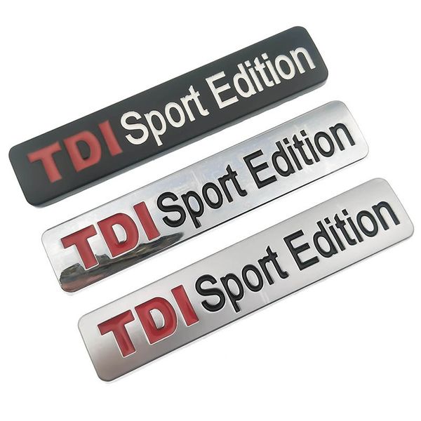 Metall Rot TDI Sport Edition Logo Turbo Auto Buchstaben Aufkleber Emblem Chrom Abzeichen Aufkleber für VW POLO GOLF CC TT JETTA GTI TOUAREG316x
