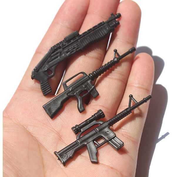 Spedizione gratuita 10 mini militari Six set piccoli mitragliatrici Modello militare statico proponente per bambini Toy's Table Table Toy Toy