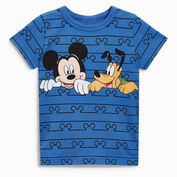 

2019 summer boys clothing set cartoon mickey baby boy children short sleeve t-shirt and jeans 2 pcs kids clothes sport suits, White