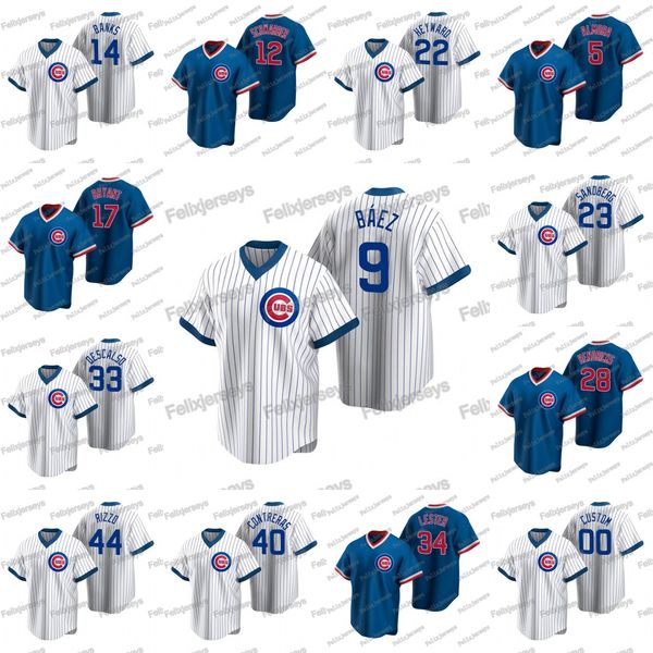 

9 javier baez 2020 5 albert almora jr jon lester willson contreras ryne sandberg jason heyward kyle schwarber yu darvish ian happ jersey, Blue;black