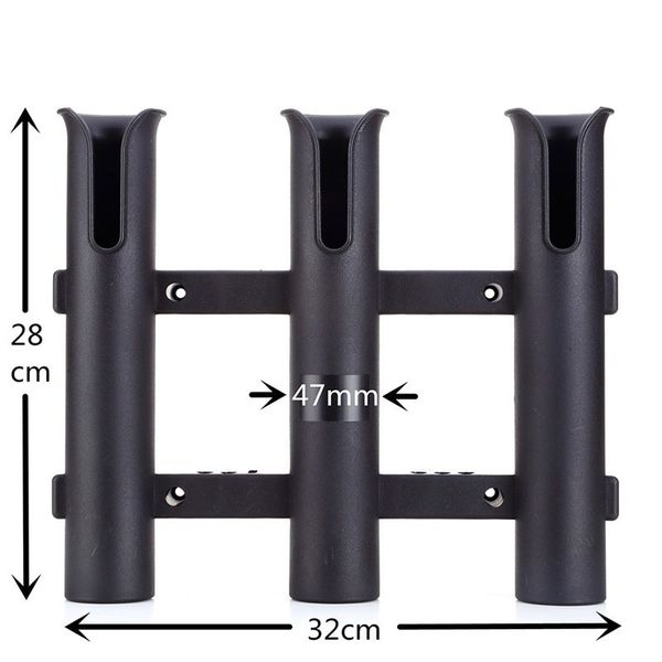 

marine boat yacht kayak fishing vertical 3 link rod holder organiser pole tube mount bracket socket rack lure pliers storage