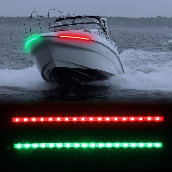

boat navigation lights 12v stainless steel marine yacht lights 30cm led strip bow side pontoons sailing signal one