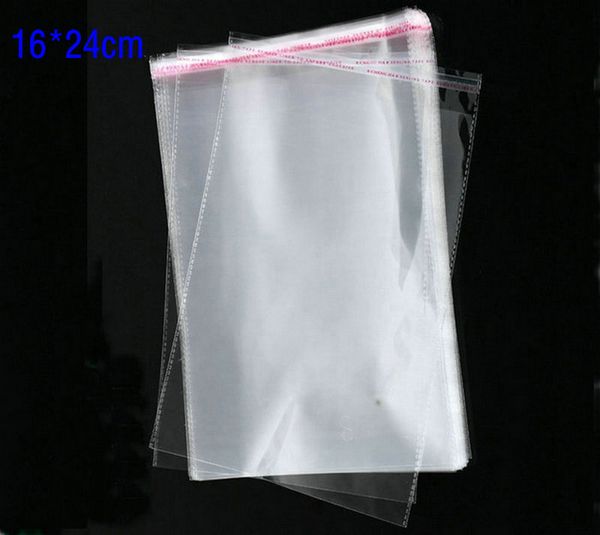 100pcs Clear Transparent Plastic Self Adhesive Seal Bag Resealable Poly Bag Well