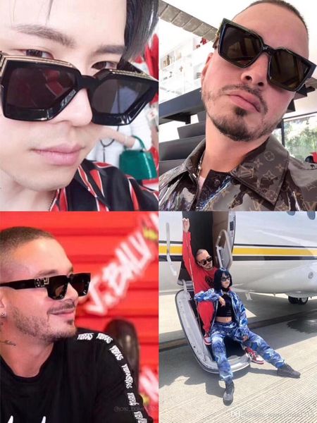 

0993-8new men designer sunglasses z1165w millionaire square frame vintage shiny gold, Black