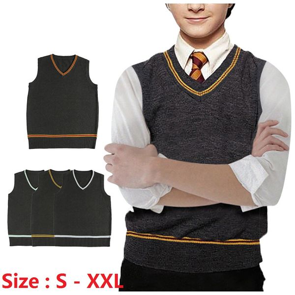 

with sweater charming handsome v neck sweater ordinary jk uniform vest cute fashion men and women, White;black