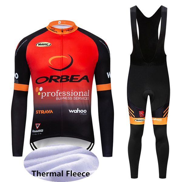 

men team orbea cycling jersey winter thermal fleece 2019 long sleeve bicycle wear mtb bike clothing maillot ciclismo hombre y032902, Black;red