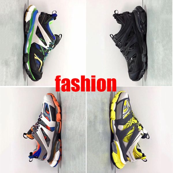 

2019 париж мужчины женщины кроссовки тройной s трек 3.0 серый оранжевый желтый платформенные спорт кроссовки tess s. gomma мужские trek трен