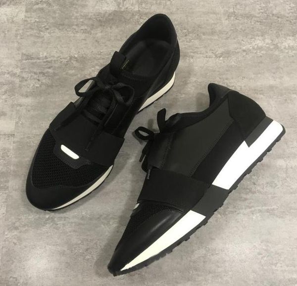 

2018 New Designer Man Woman Leather Casual Shoes Low Cut Breathable Mesh Sneaker Outdoors Trainers Runner Shoes SneakerUS5-11.5 y1