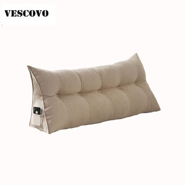

cotton long double pillow seat cushion for bed backrest cushion large waist