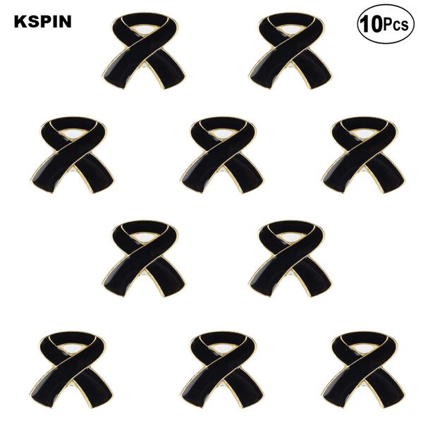 

black aids lapel pin flag badge brooch pins badges 10pcs a lot, Gray
