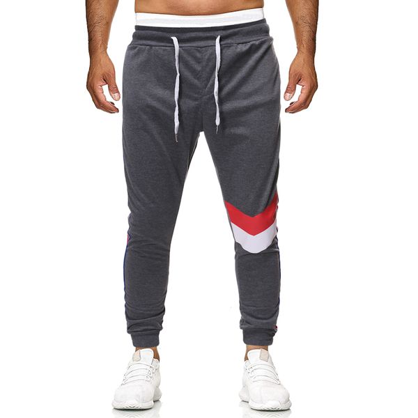 

heflashor 2019 men jogger patchwork gyms pants men fitness bodybuilding gyms pants clothing sweatpants trousers hombre, Black