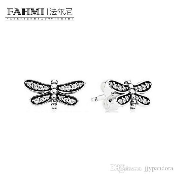 

famhi 100% 925 стерлингового серебра 1: 1 аутентичные классический 290574cz изысканный свадебные серьги ювелирные изделия, Golden;silver