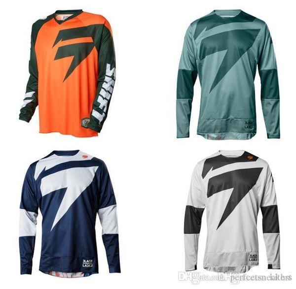 

new shift speed drop suit spring summer and autumn cycling suits long sleeve racing jersey off-road shirt, mountain bike t-shirt, Black