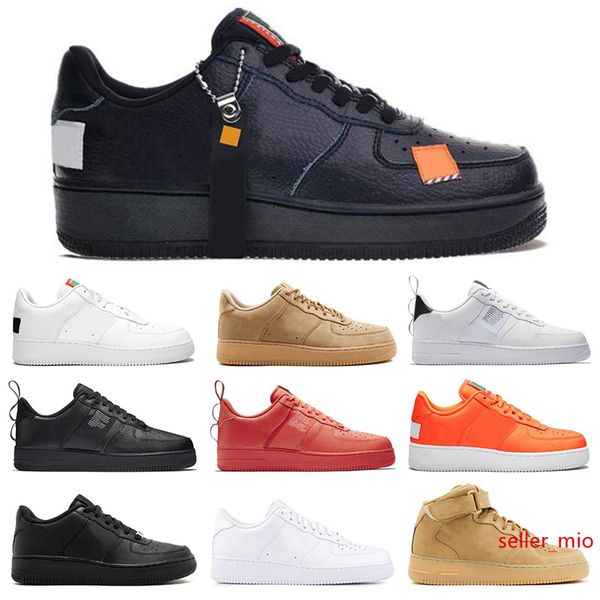 

1 utility triple black white dunk men women running shoes sports skateboarding high low cut wheat trainers sneakers