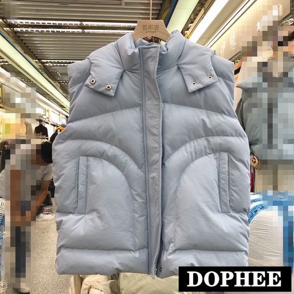 

зима вниз ветровки с капюшоном хлопка жилет пальто женщин жилет стенд воротник осень рукавов хлопка ватник для женщин, Black;white