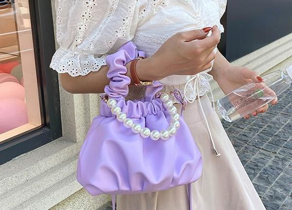

summer small fresh bag female bag 2020 new wave portable crossbody bags wild ins cloud bucket bag