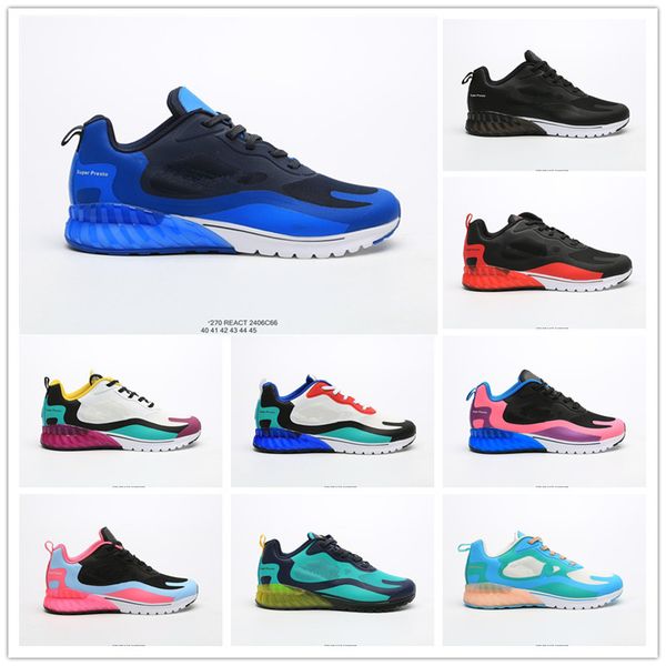 

react fashion mesh surface breathable running shoes for mens purple green black red blue shoes training womens sports sneakers eur 36-45