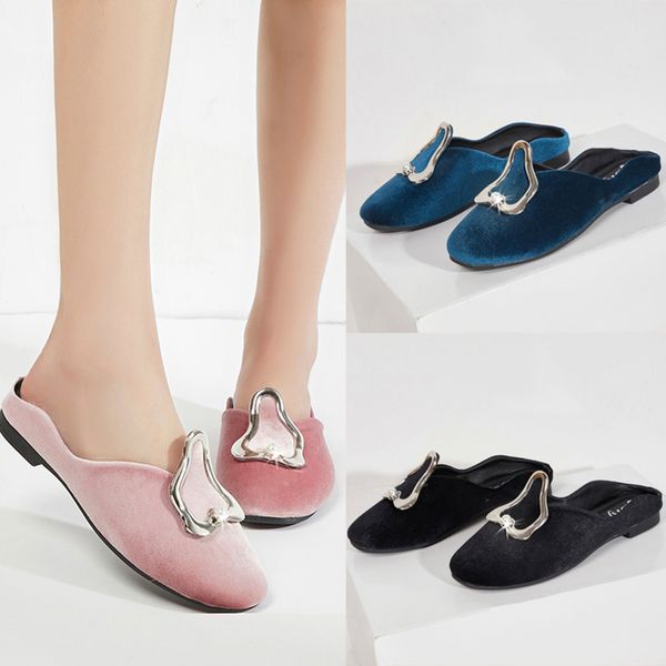 

2019 new arrival women ladies summer casual big size flat beach sandals fashion loafer shoes sandales femmes dropshippping#@a30, Black