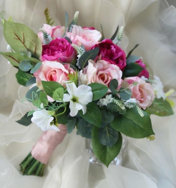 Acheter Bouquet De Mariage Bouquet De Mariée Pivoine Rose Bouquet De Fleurs Sauvages Fleurs De Mariage Décoration De Mariage De 3217 Du