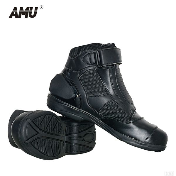 

amu motorcycle boots men motocross off-road racing biker botas moto motorcycle riding street motorbike shoes protective gear