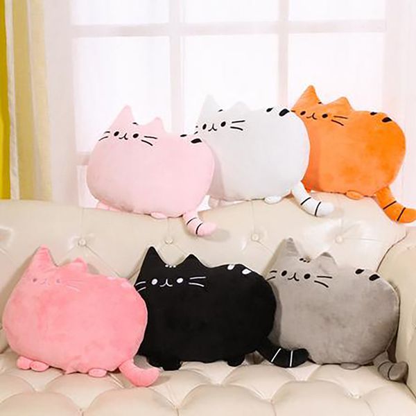 

mikksire cartoon chubby cat cushion back pillow short plush stuffed nap students universal cute pillow backrest seat pad f1