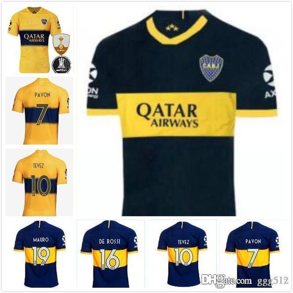 

2019 2020 saf boca juniors soccer jersey gago benedetto nandez c.pavon football shirts abila p.perez tevez uniform camisa de boca juniors, Black;yellow
