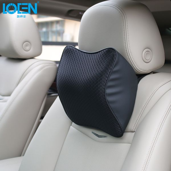 

space memory foam car lumbar support pillow auto neck pillow headrest lumbar small holes fabrics breathable neck