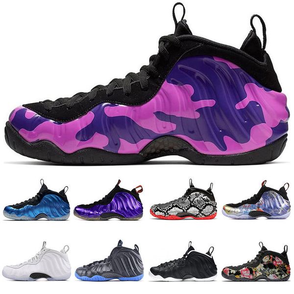 

new arrivel penny hardaway mens basketball shoes purple camo snakeskin usa floral knicks royal bule metallic red sports sneakers size 7-13