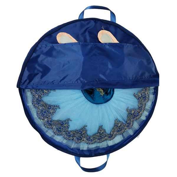 

navy blue professional ballet tutu bag pink waterproof canvas flexible and foldable soft ballet bag pancake tutu sky blue, Black;red
