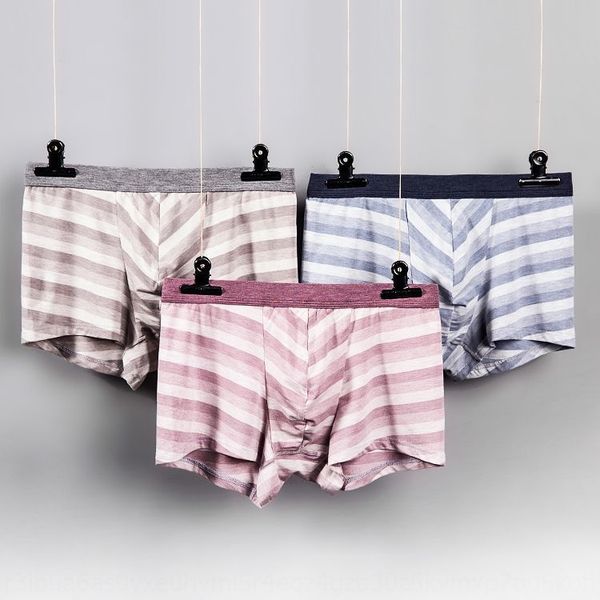 

1 boxed lanjing modal underwear men's quadrangle underwear striped satin color wide waist trousers head, Black;white