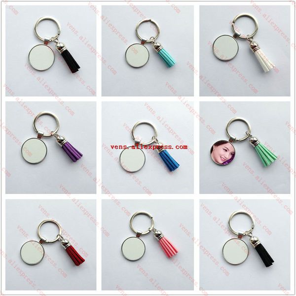 Sublimation Tassel tassel keychain - Fashionable Heart Transfer Printing Consumables in 8 Colors