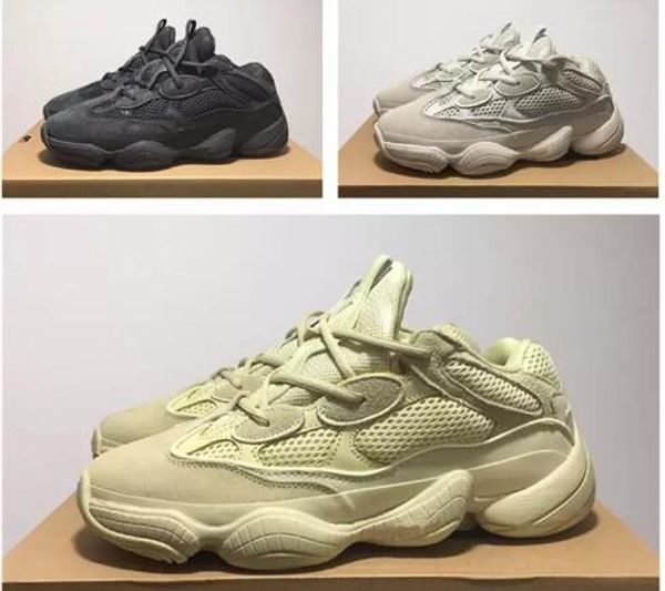 

2019 supermoon yellow kanye 500 clunky sneaker super moon yellow triple-s casual shoes dmx trainers fashion jogging walking casual shoe c13, Black
