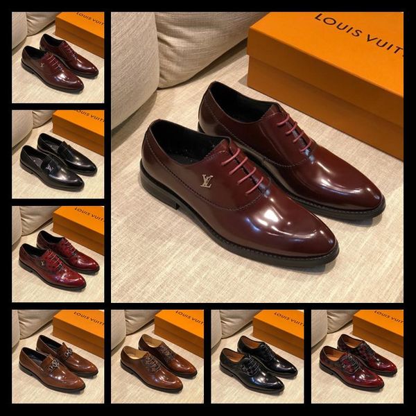 

2020 men's casual shoes luxury leather breathable flat shoes comfortable loafers leather driving moccasins slip on shoes men, Black