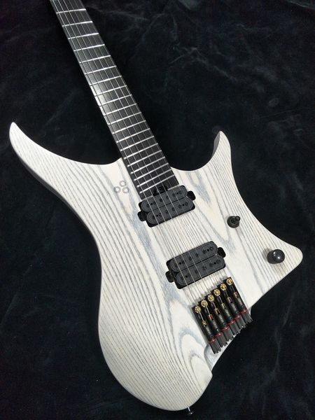 

wholesale factory custom explorer model electric guitar mahogany in white materia 3.eco headless guitar 25 - 26" 6 string white