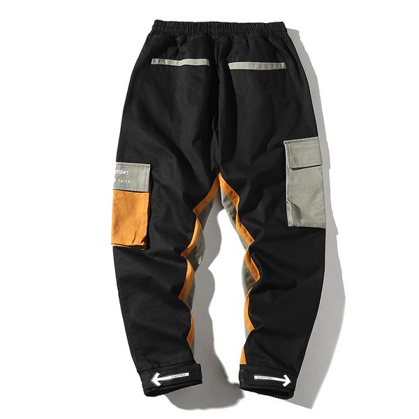 

hip-hop pants mens new fashion chinese character printing harem pants streetwear men casual joggers trousers sweatpants, Black
