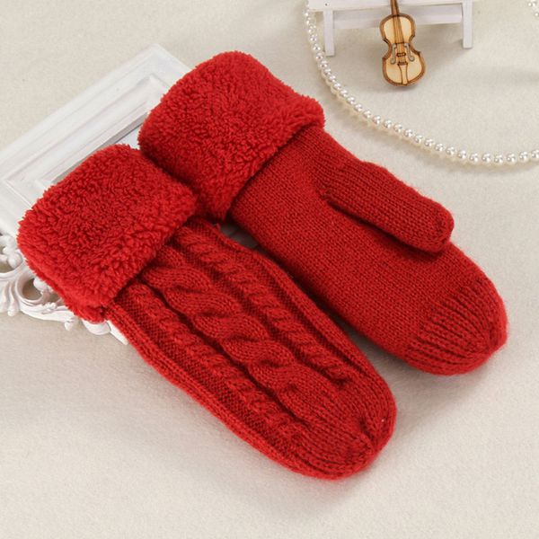 

2019 winter hot new trend утолщение plus бархатные теплые перчатки мода дамы один палец перчатки, Blue;gray
