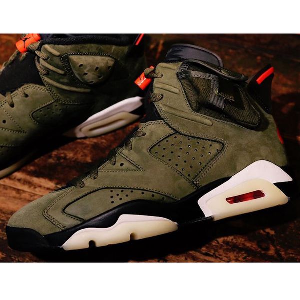 

New arrival 2019 aj 6 6 vi travi cott olive black ail univer ity red cn1084 200 ba ketball hoe 40 47